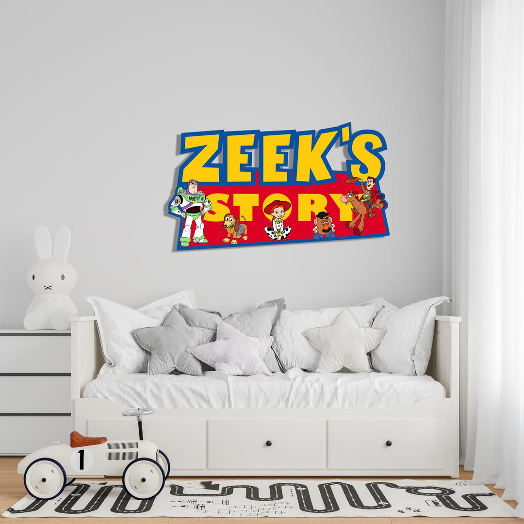 Disney Toy Story Kids Nursery Young Room Door Wooden Wall Art Signs ...