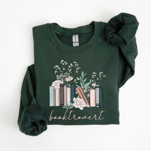 Floral Booktrovert Sweatshirt, Book Lover Gift, Teacher Hoodie, Bookish Sweater, Spring Clothing, Bookish Gifts, Gift For Her, Birthday Gift