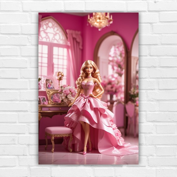 Vintage Pink Decor Pink Cute Posters, Aesthetic Room Decor Art Movie Modern Colorful Wall Art Print, Girls Room Decor