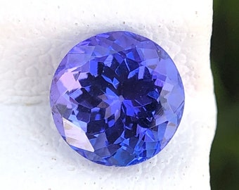 AAA Natural Blue Tanzanite, Loose Gemstone From Tanzania, 6 MM Round 1 Ct Tanzanite, December Birthstone, Excellent For Jewelry/Ring/Present