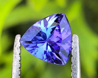 Rare Blue Zoisite Tanzanite Trillion, 6 MM Loose Faceted Tanzanite, 0.65 Carats Unheated Tanzanite December Birthstone For Jewelry Making