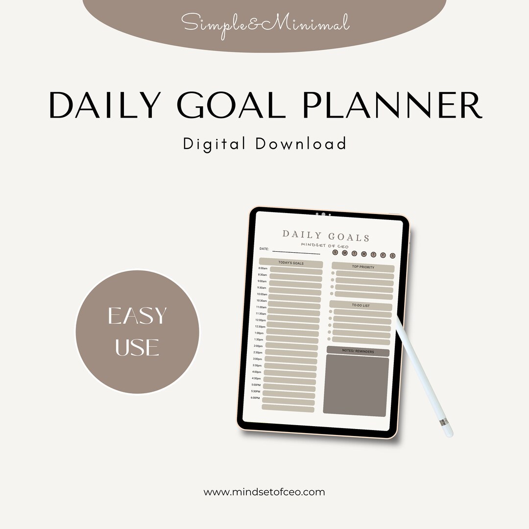 SMART Goal Planner Goal Setting Digital Planner Daily Etsy