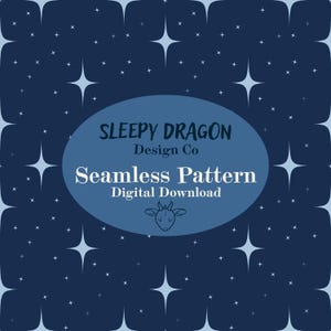 Celestial Seamless Pattern - Stars Pattern - Digital Download - Hand-drawn