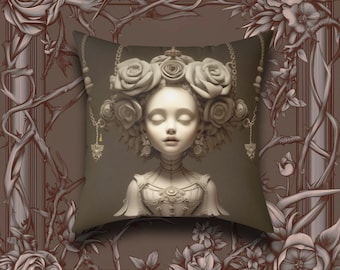Floral Faux Suede Cushion: Elowen's Dreamy Double-Sided Print