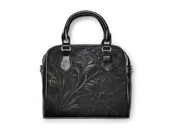 Flora's Handbag - Pu Leather Handbag - Removable and adjustable PU leather shoulder strap - Double-sided print design