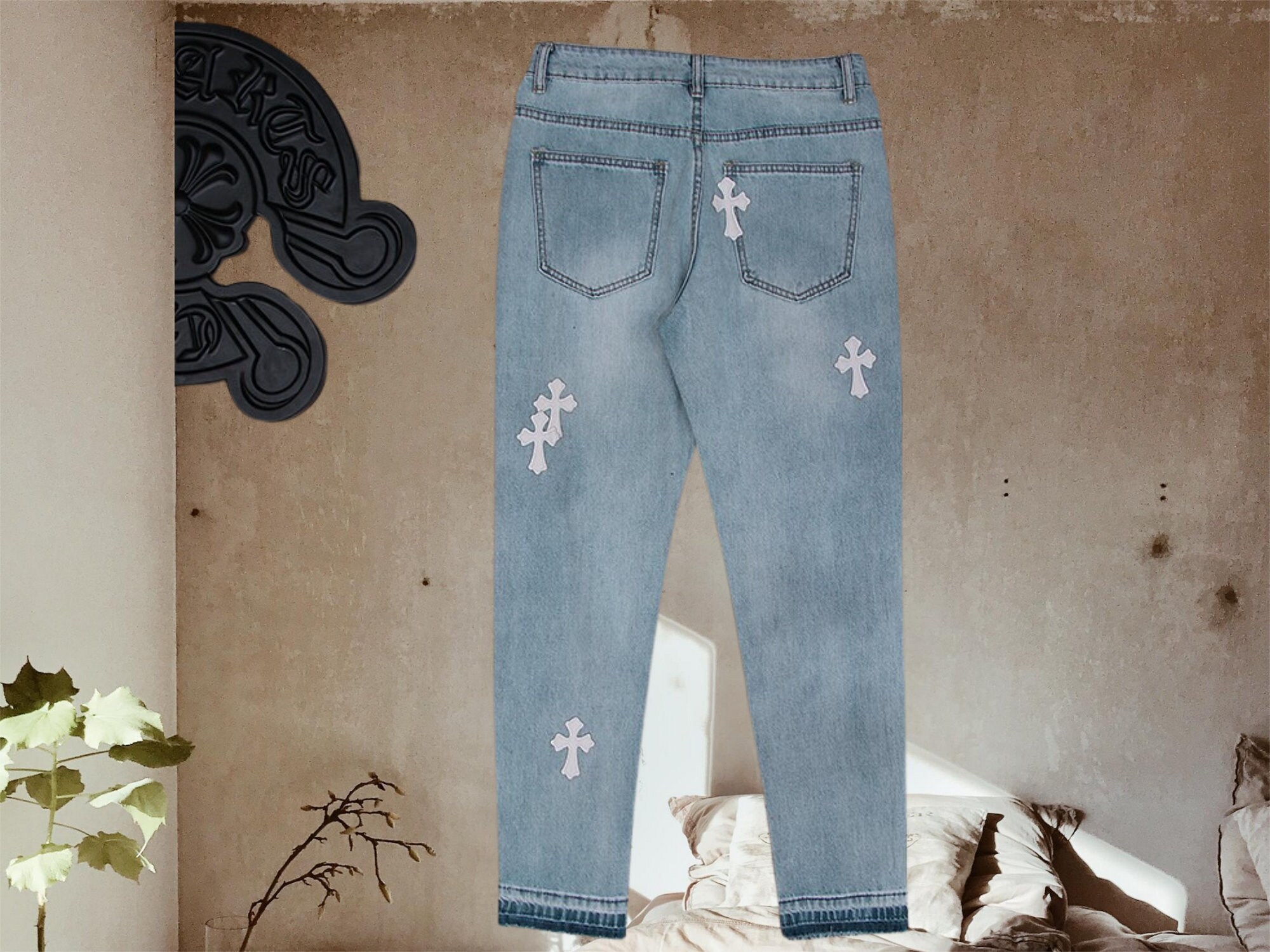 Chrome Hearts Denim Y2K Fashion-vintage CH Cotton Jeans 