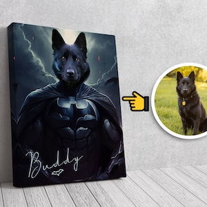 Custom Superhero Pet Portrait: Personalized Digital Art (Digital File)