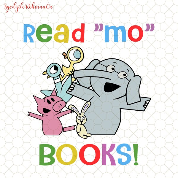 Read Mo Book Elephant And Piggie Png, Funny Piggie Elephant, Pigeon Friends Png, Librarian Teacher, Book Lover Gift, Good Day To Read Png