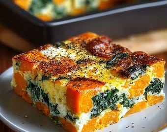 Sweet Potato Spinach Breakfast Bake Recipe: Gluten-Free Vegetarian (Digital Download)