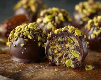Dark Chocolate Pistachio Date Bites Recipe PDF – No Bake Energy Balls – Healthy Chocolate Treat