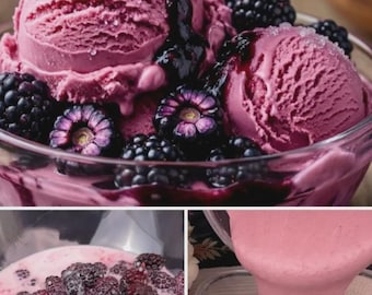 Blackberry Ice Cream Recipe PDF | Digital Download for Homemade Dessert