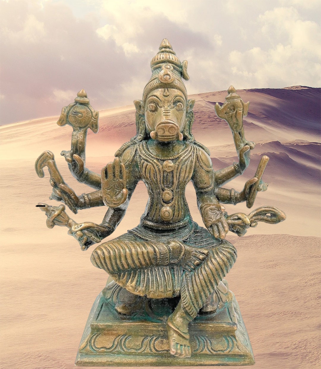 Indian Arts Bronze Goddess Varahi Amman Statue Idols Etsy