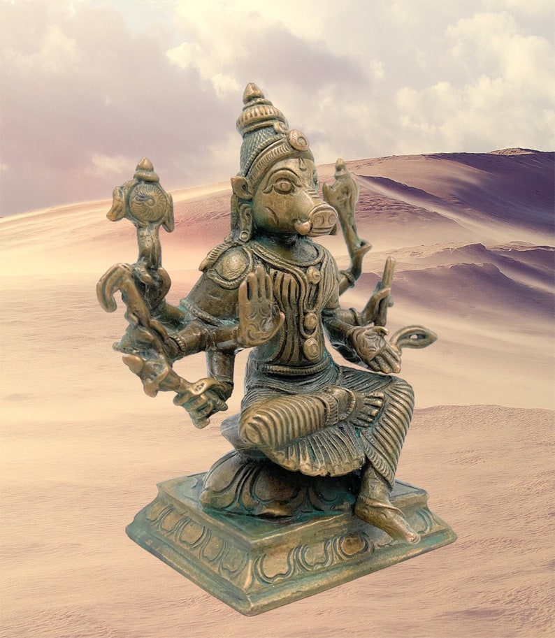 Indian Arts Bronze Goddess Varahi Amman Statue Idols Etsy