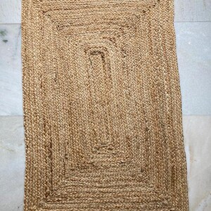 Natural Jute Rug,  Design Jute Rug, Rectangular Jute Rug, Home Decor rug