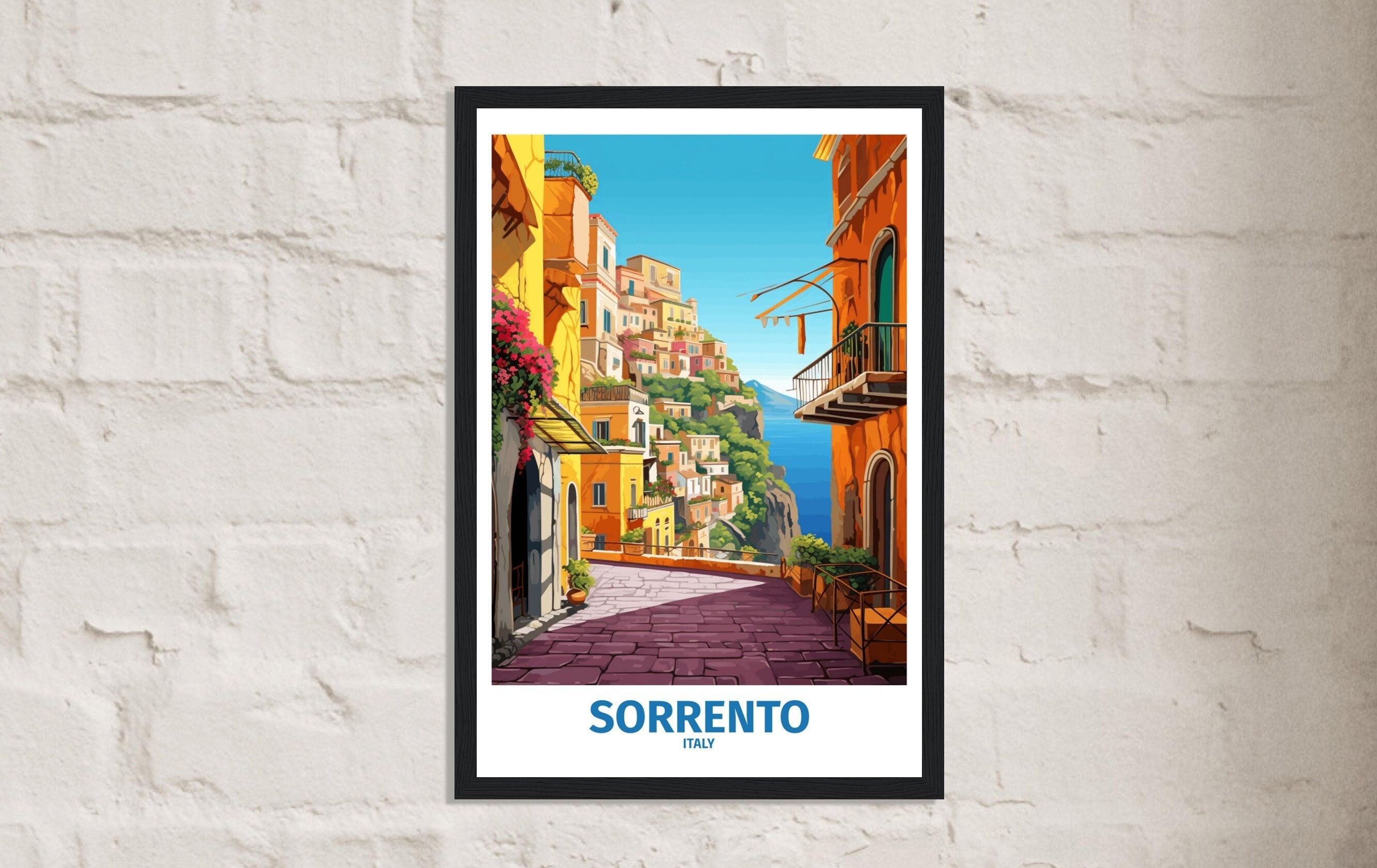 Sorrento Italy Travel Poster Wall Art Print Sorrento Home