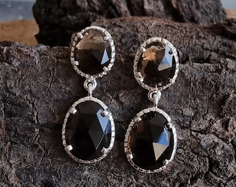 Unique Smoky Quartz Earrings, 925 Silver Earrings Beautiful Gemstone Smoky Topaz Earring Birthday Earring Gift For Her, valentine gifts