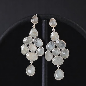 Aquamarin Ohrringe Kristall, Aquamarin Tropfen baumeln, Braut Ohrring, Aquamarin Ohrringe, März Birthstone Geschenk, Party Ohrringe