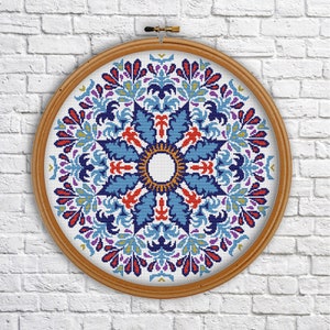 Mandala cross stitch pattern,modern cross stitch, PDF, instant download, MDL42
