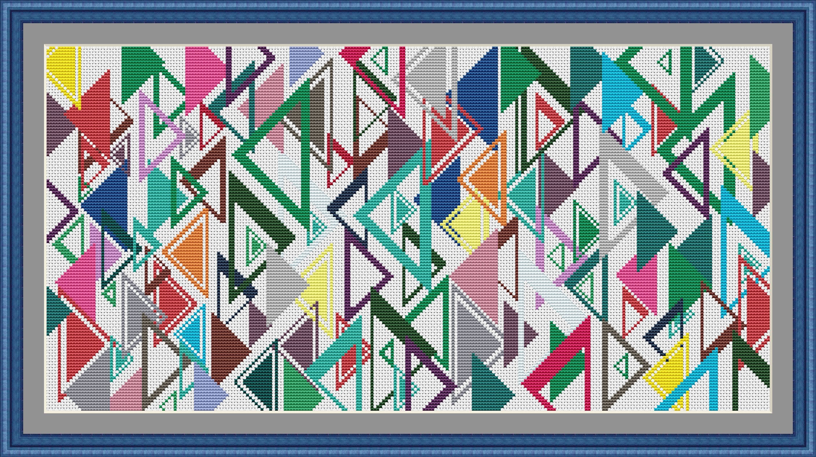 Abstract Cross Stitch Pattern Geometric Design Modern Cross - Etsy