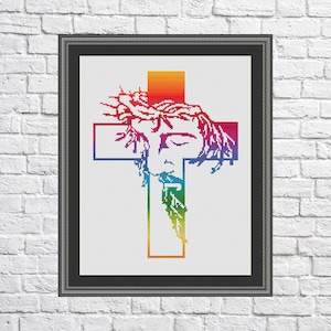 Faith cross stitch pattern, jesus Cross ,  Christian, Proverb & citation, modern cross stitch, PDF, instant download, PRV27