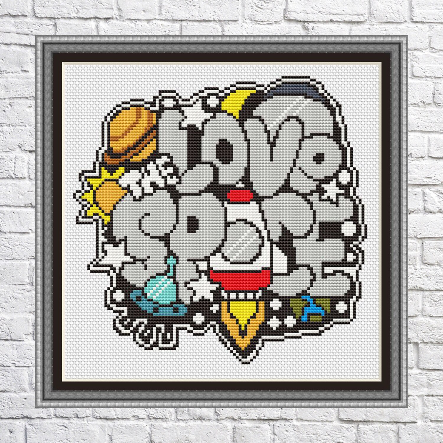 Love Space, Cross stitch pattern, Proverb & citation, modern cross stitch, PDF, instant download, PRV23