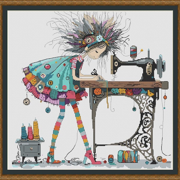 Speelse borduursels, kruissteekpatroon, eigenzinnige collectie, kerstdecoratie, feestdagen, PDF, direct downloaden, Quirky03