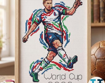 World cup 2026, Cross Stitch Pattern, Kevin De Bruyne , Jobs-Hobbies-Sports, PDF, instant download, WORLDCUP02-1