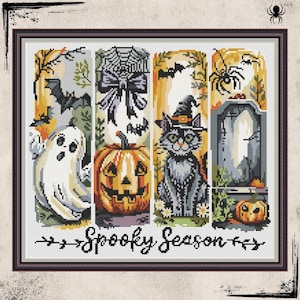 Halloween Kreuzstichmuster, Kreuzstichmuster, PDF, Sofort-Download, HAL30