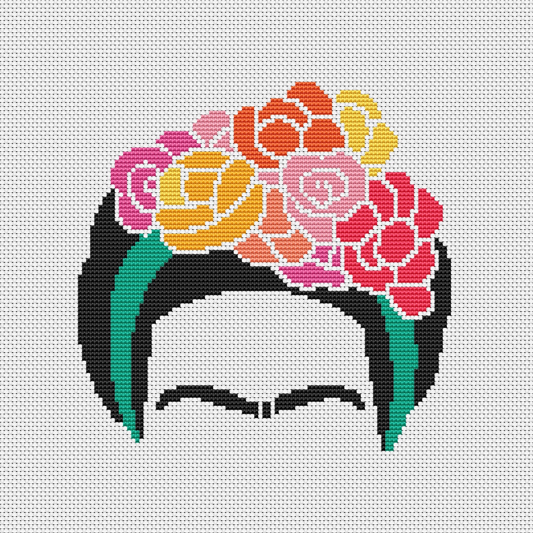 Frida Cross Stitch Pattern Famous Modern Cross Stitch PDF - Etsy