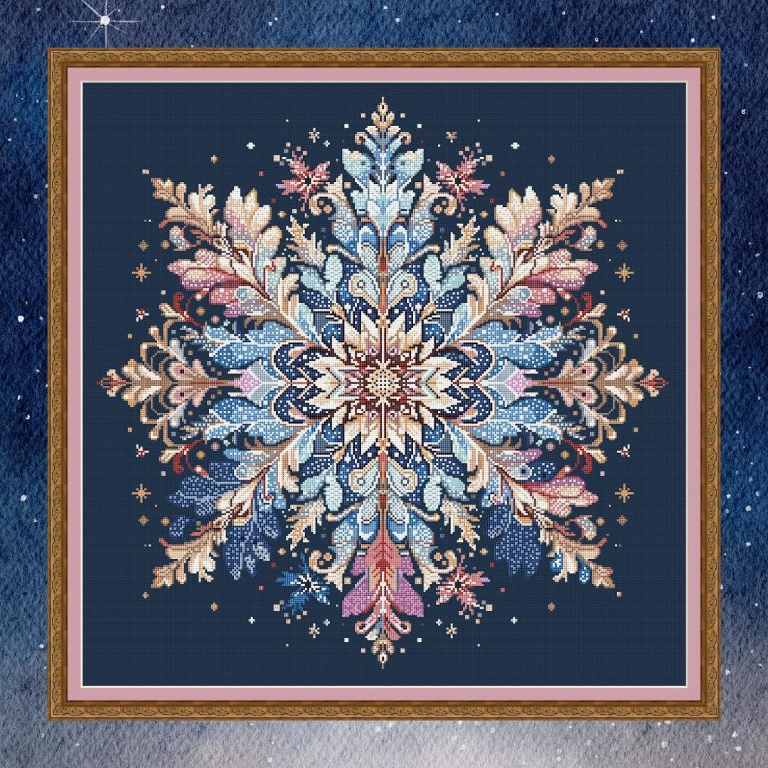 Stellar Snow Symphony, cross stitch pattern, Nature, modern cross stitch, PDF, instant download, MDL111
