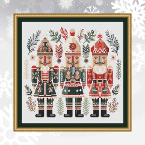 Christmas Nutcrackers Cross Stitch Pattern, Tale Soldier Christmas Decoration, Holidays, PDF, instant download, CRM-SET3
