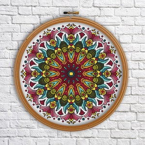 Mandala cross stitch pattern,modern cross stitch, PDF, instant download, MDL43