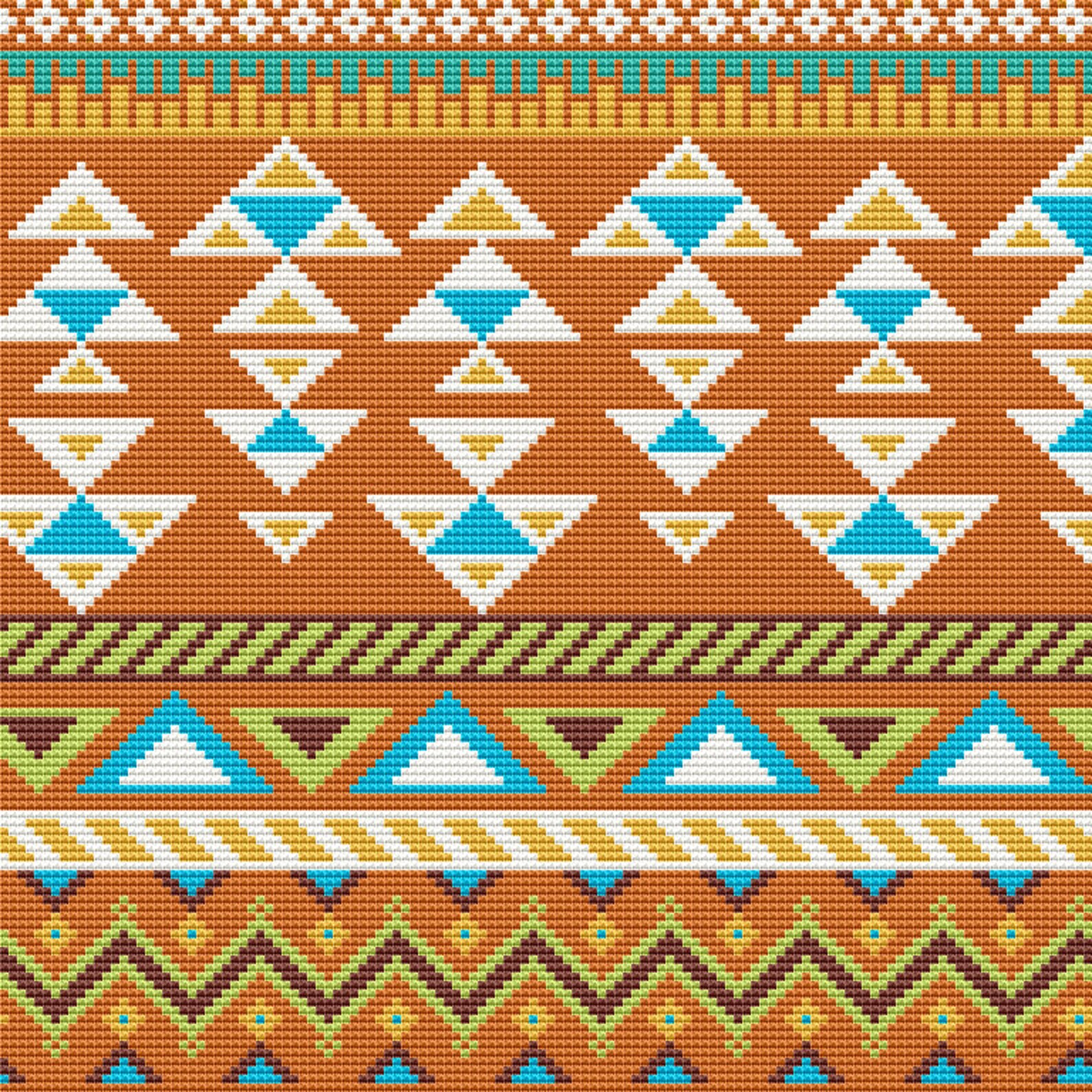 Set of 08 Patterns, Aztec Design, Cross Stitch Pattern, Geometric ...