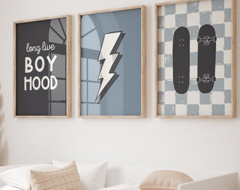 Skateboard Drucke Set, trendige Jungen und Mädchen Zimmer Dekor (digitaler Download)