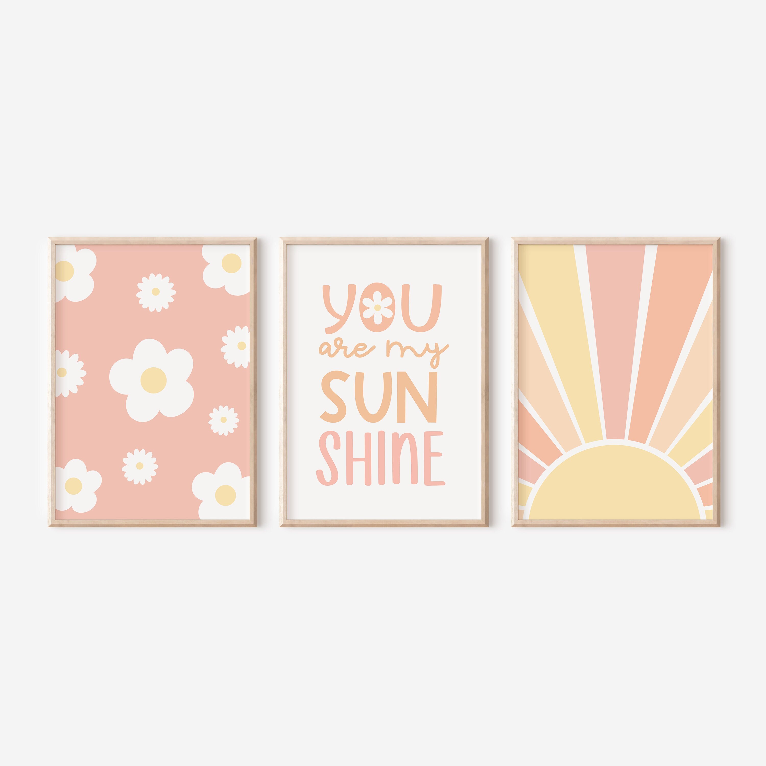 You Are My Sunshine Nursery Wall Art Prints, Set of 3 (digital Download ...