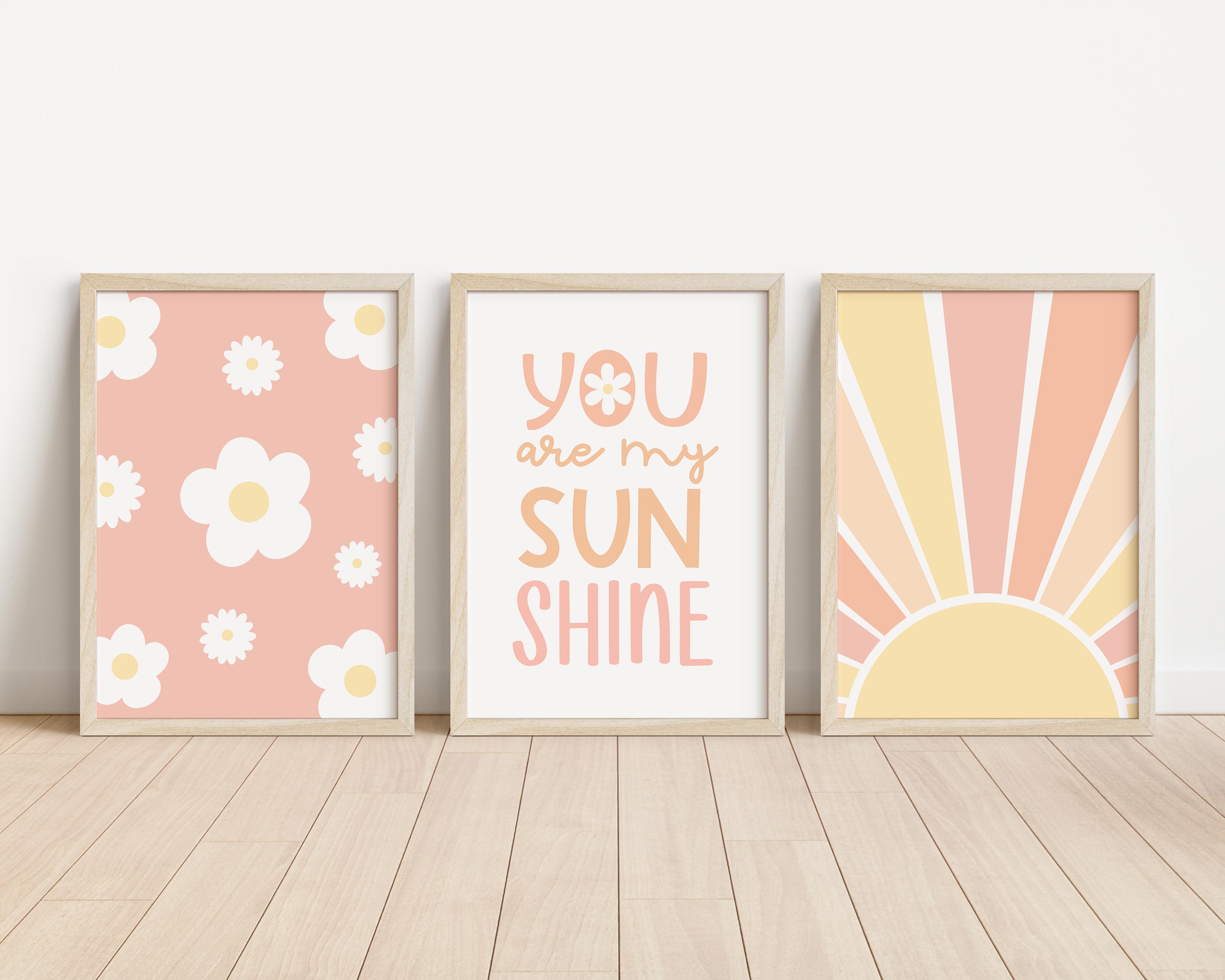 You Are My Sunshine Nursery Wall Art Prints, Set of 3 (digital Download ...