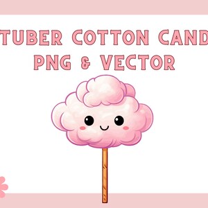 Vtuber Cotton Candy / Asset / PNGtuber Asset / Kawaii