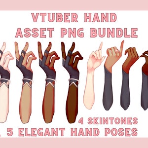 Vtuber Hand Asset Bundle - Bundle für Vtube Studio/PNGtuber/Streamer/Vtuber Asset/Gamer Asset/Streamer Asset