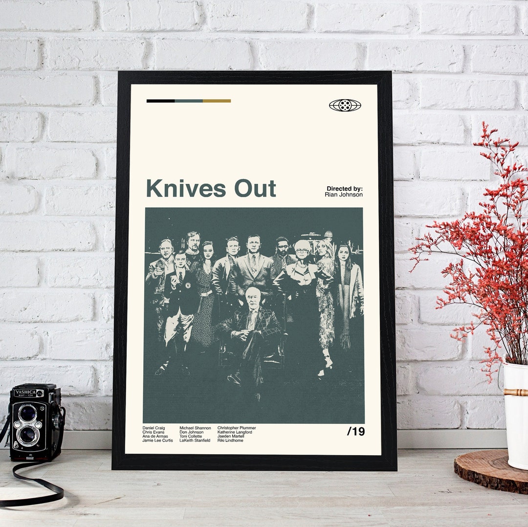Knives Out Poster Rian Johnson Art Knives Out Art Vintage Etsy