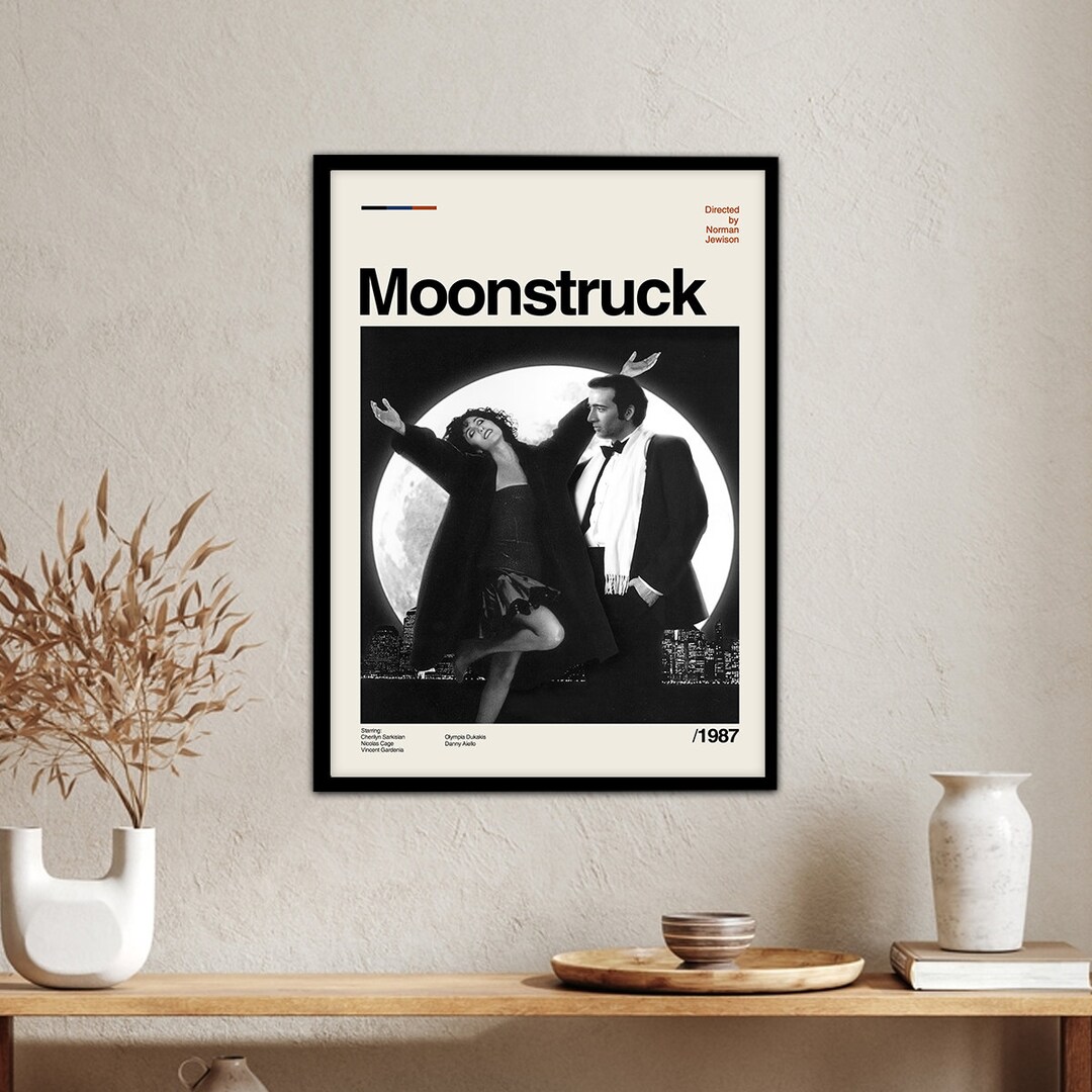 Moonstruck Poster Retro Movie Poster Minimalist Art Retro - Etsy