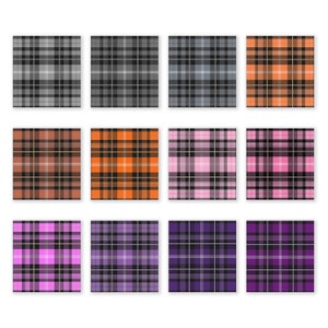 Seamless Multi-pack/multi-coloured (dark) Plaid With Texture Digital ...