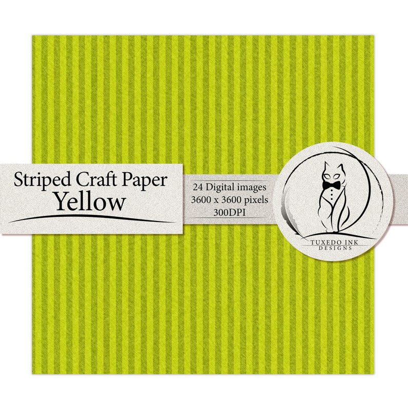 Yellow Cript Paper Seamless Yellow Striped Craft Paper Digital Paper - Etsy