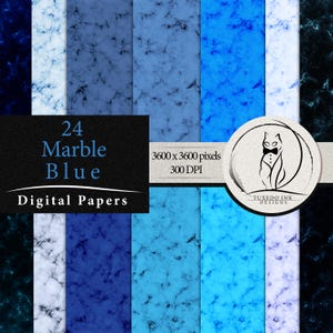 Seamless Blue Marble Digital Paper