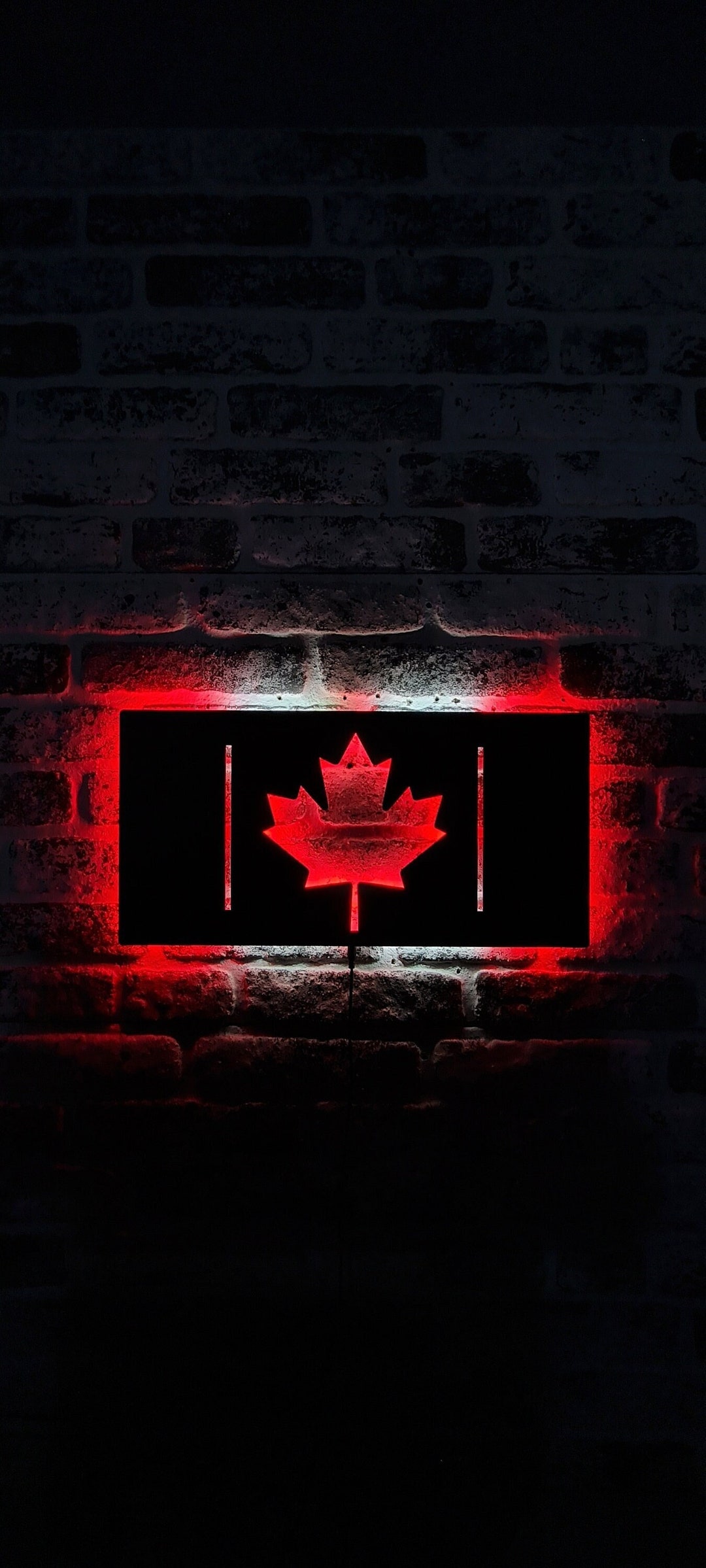 Canada Flag Led Sign Lighted Canada Flag Home and Wall Decor Etsy