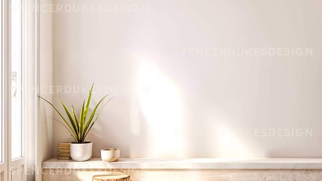 Minimalist Home Office Professional Zoom Background - Natural Light