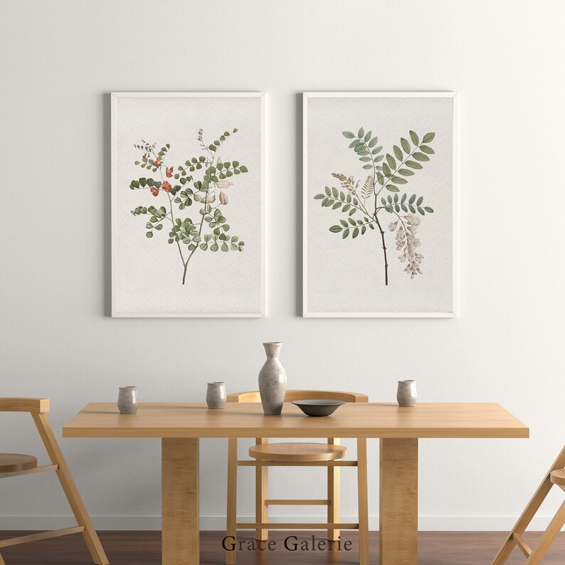 Vintage Botany Gallery Wall Art | Set of 2 | Vintage Botany | PRINTABLE ...