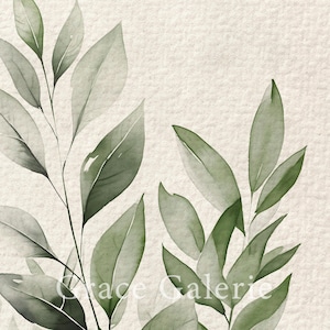 Gallery Set of 3 | Botanical Gallery Wall Print SET | Green Leaves Art ...