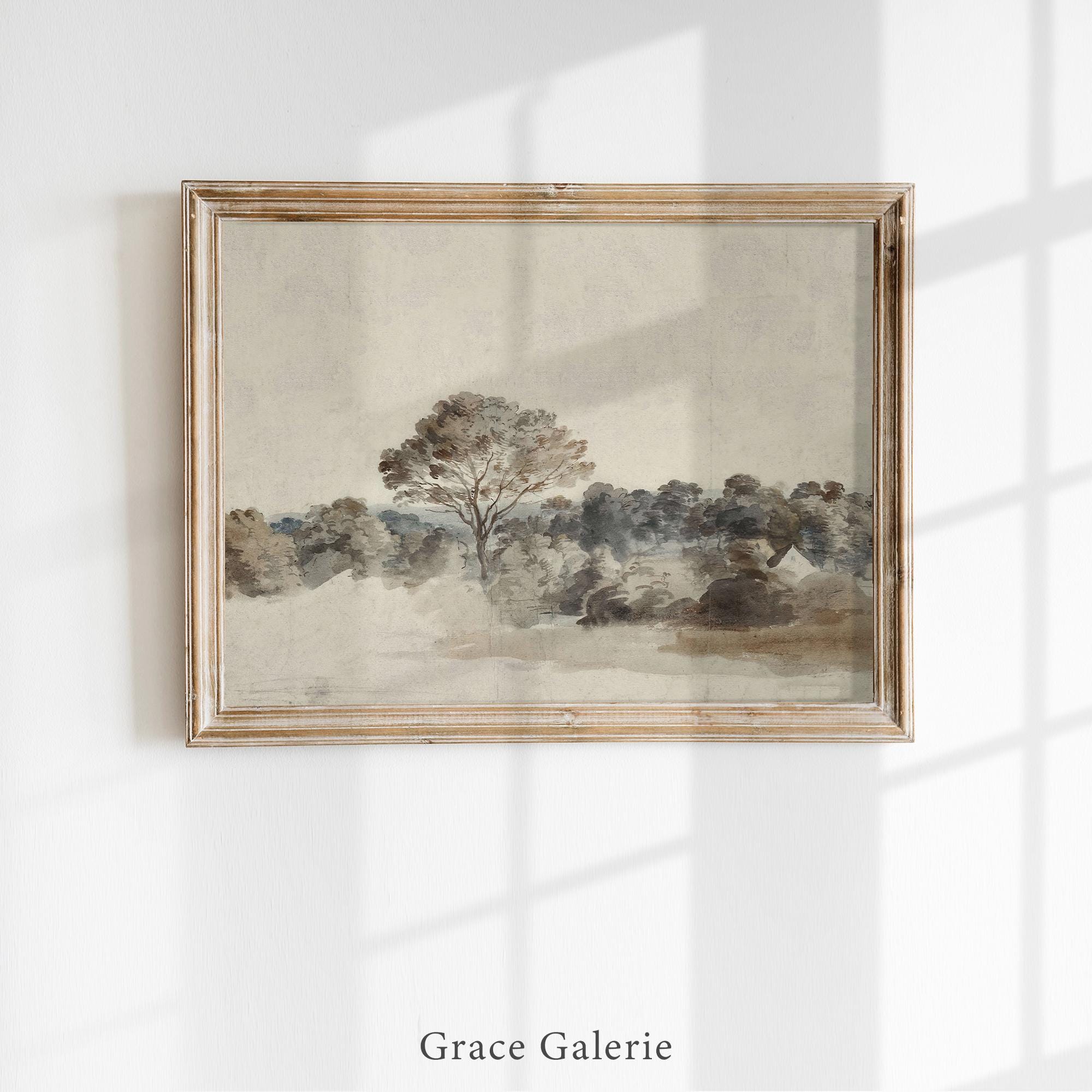Moody Landscape Gallery Wall Art | Set of 2 | Rustic Landscape ...