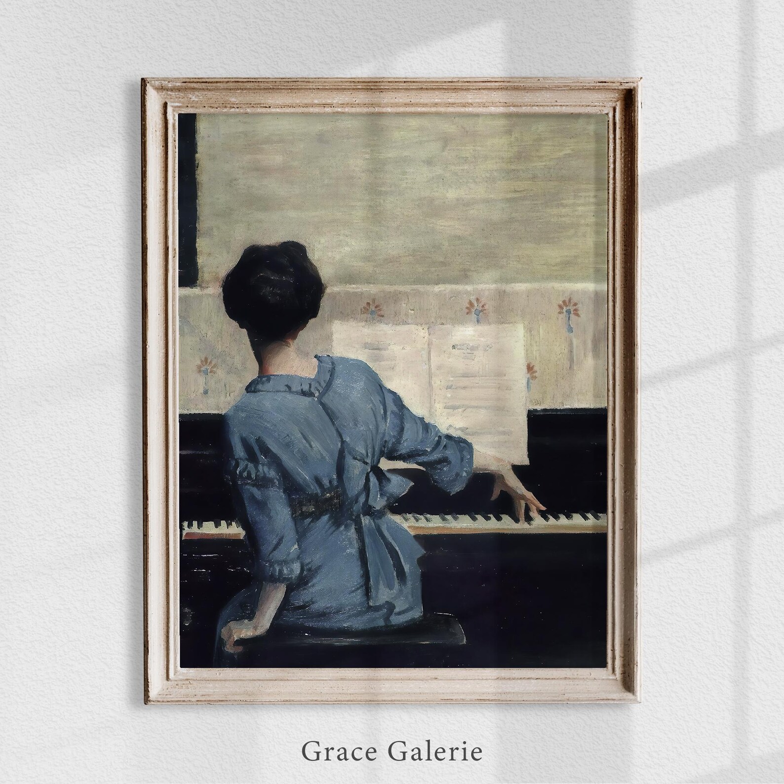 The Key Note | Vintage Painting | Antique Wall Deco | Piano Art Print ...