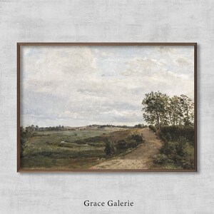 PRINTABLE Landscape Art | Vintage Print Country Landscape Painting | Digital Download